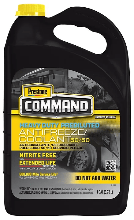 Prestone Command Heavy Duty Prediluted Extended Life Nitrite Free 50 50